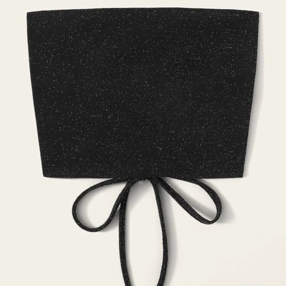 Sparkly black tube top